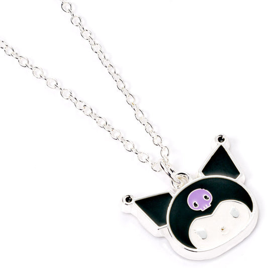 Colgante de Kuromi de Hello Kitty con cadena sobre tarjeta rosa - 2
