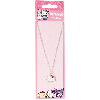 Colgante de Hello Kitty con lazo rosa, esmalte y cristales