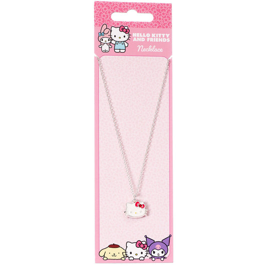 Colgante de Hello Kitty con lazo rosa, esmalte y cristales