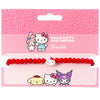 Pulsera roja ajustable de cuentas con charm de Hello Kitty