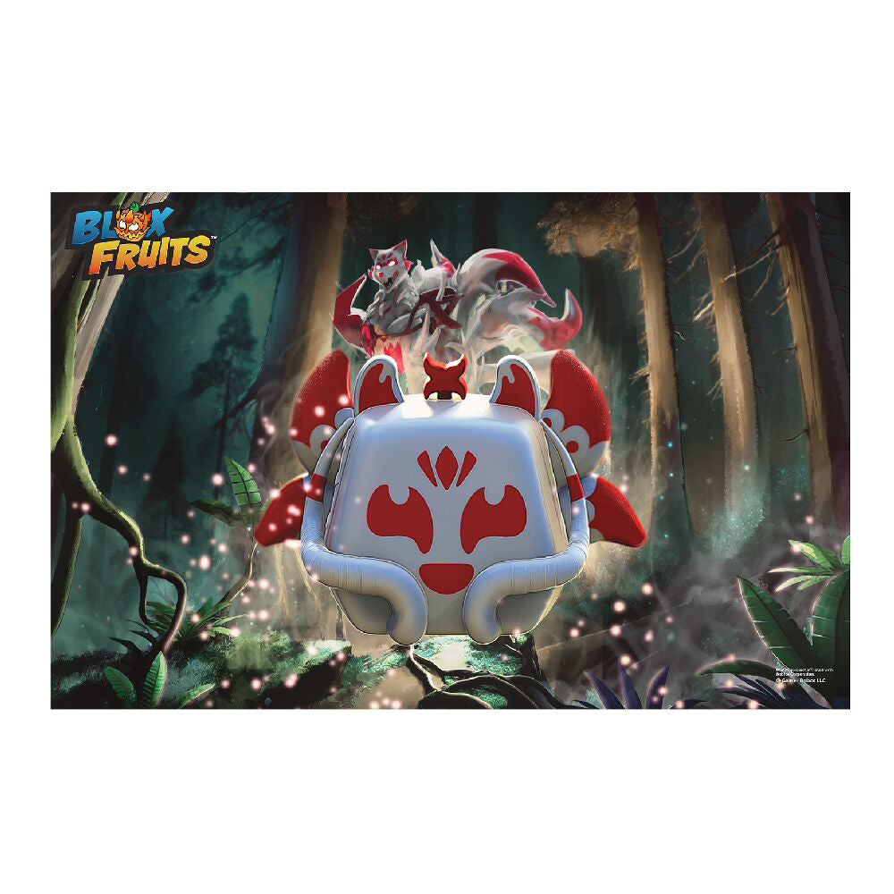 Set Kitsune Chromatic Blox Fruits con minifiguras, peluche y póster - 4