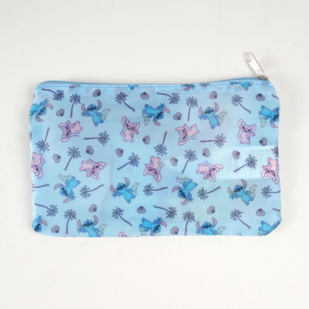 Neceser azul de Stitch Disney con cierre de cremallera - 2