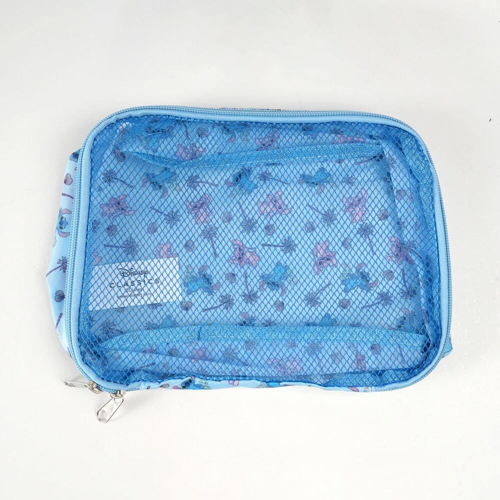 Neceser azul de Stitch Disney con cierre de cremallera - 3