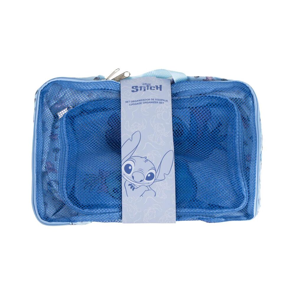 Neceser azul de Stitch Disney con cierre de cremallera