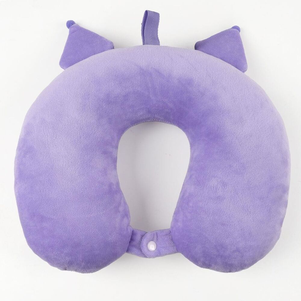 Cojín de viaje morado con diseño de Kuromi - 2