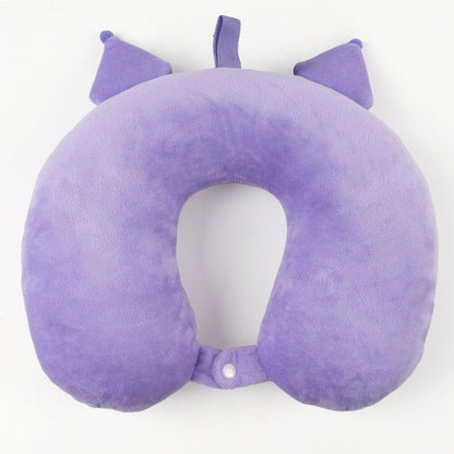 Cojín de viaje morado con diseño de Kuromi - 2