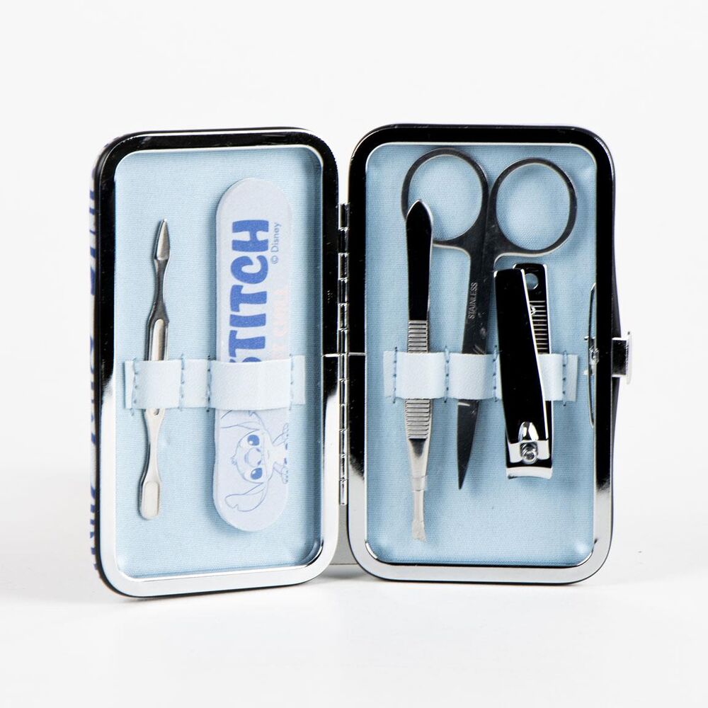 Set de manicura Stitch Disney con estuche azul y herramientas - 3