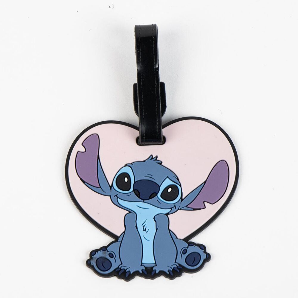 Etiqueta de equipaje Stitch Disney de goma con correa negra - 2