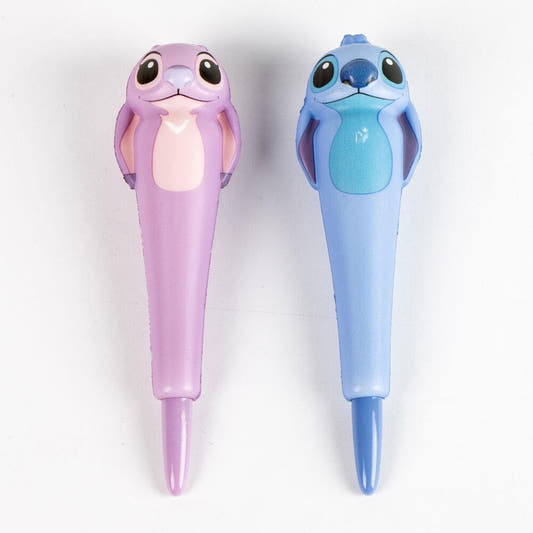 Blíster con dos bolígrafos squishy Disney Stitch, uno azul y otro rosa - 3