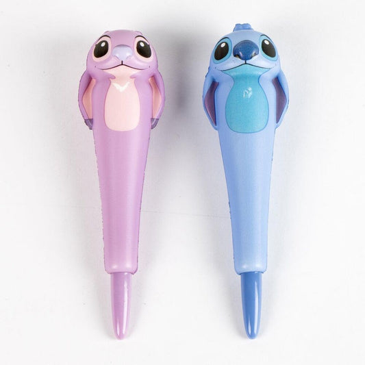 Blíster con dos bolígrafos squishy Disney Stitch, uno azul y otro rosa - 3