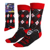 Calcetines de adulto Harley Quinn DC Comics en negro, rojo y blanco