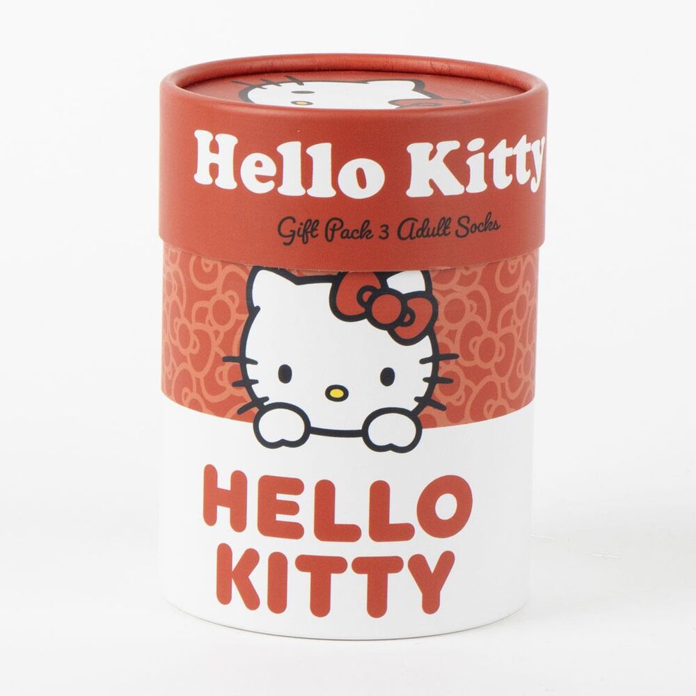 Set de tres calcetines Hello Kitty en rosa y blanco - 2