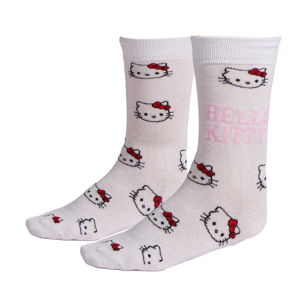 Set de tres calcetines Hello Kitty en rosa y blanco - 3