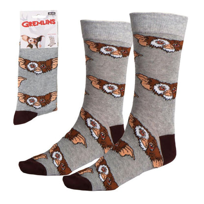 Calcetines de adulto Gremlins con estampado de Gizmo en gris
