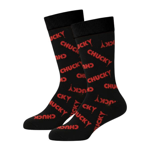 Set de tres calcetines Chucky CERDÁ en negro y rojo - 4