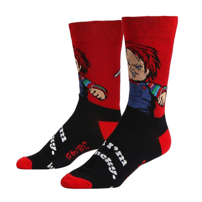 Set de tres calcetines Chucky CERDÁ en negro y rojo - 2