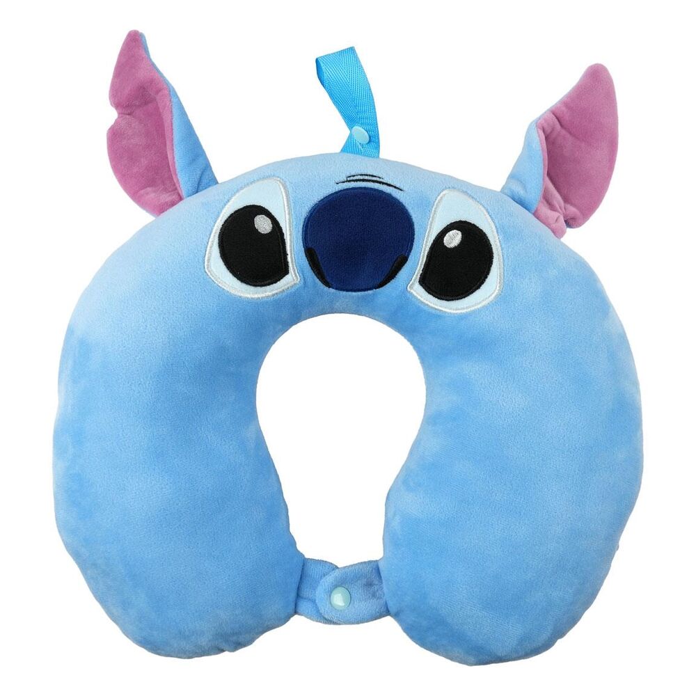 Cojín de viaje azul con diseño de Stitch Disney