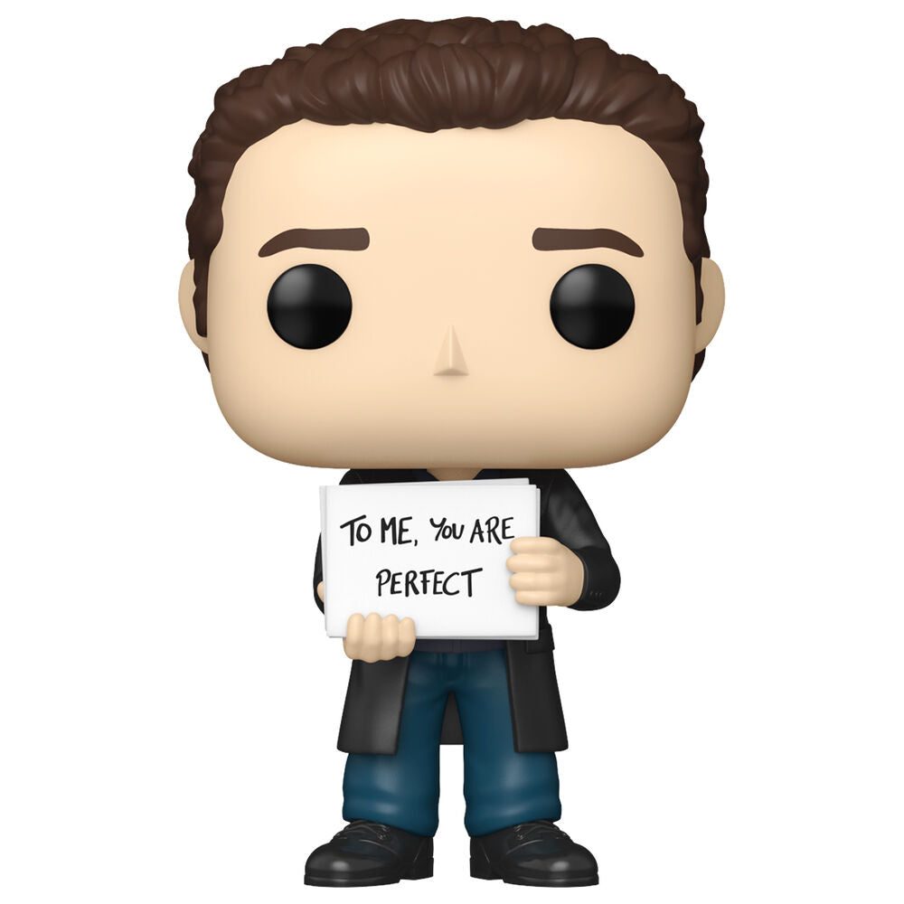 Figura Funko POP! de Mark de Love Actually con cartel «To Me, You Are Perfect»