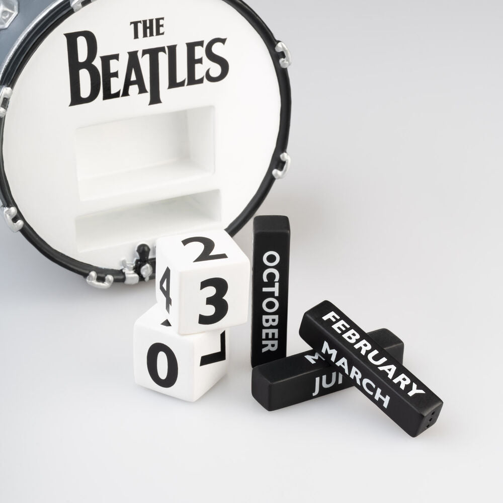 Calendario perpetuo 3D de The Beatles con diseño de batería - 4