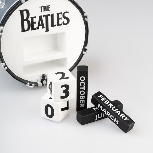 Calendario perpetuo 3D de The Beatles con diseño de batería - 4