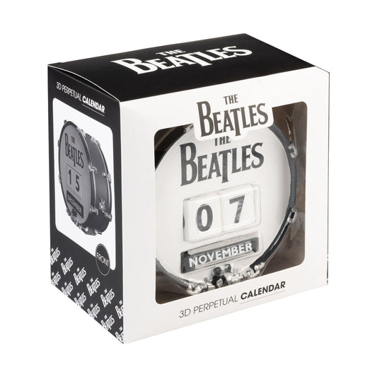 Calendario perpetuo 3D de The Beatles con diseño de batería - 2