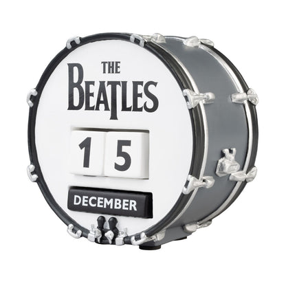Calendario perpetuo 3D de The Beatles con diseño de batería