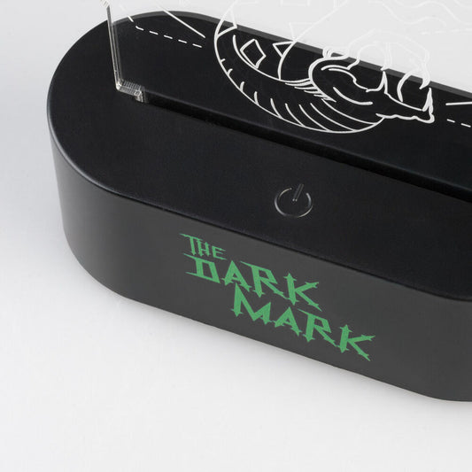 Lámpara LED Harry Potter con calavera iluminada en verde - 4