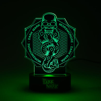 Lámpara LED Harry Potter con calavera iluminada en verde - 10