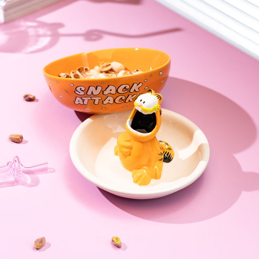 Bowl para snacks Garfield con figura 3D y tapa para cáscaras - 4