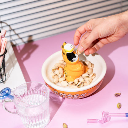 Bowl para snacks Garfield con figura 3D y tapa para cáscaras - 5