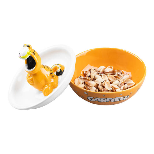 Bowl para snacks Garfield con figura 3D y tapa para cáscaras - 3