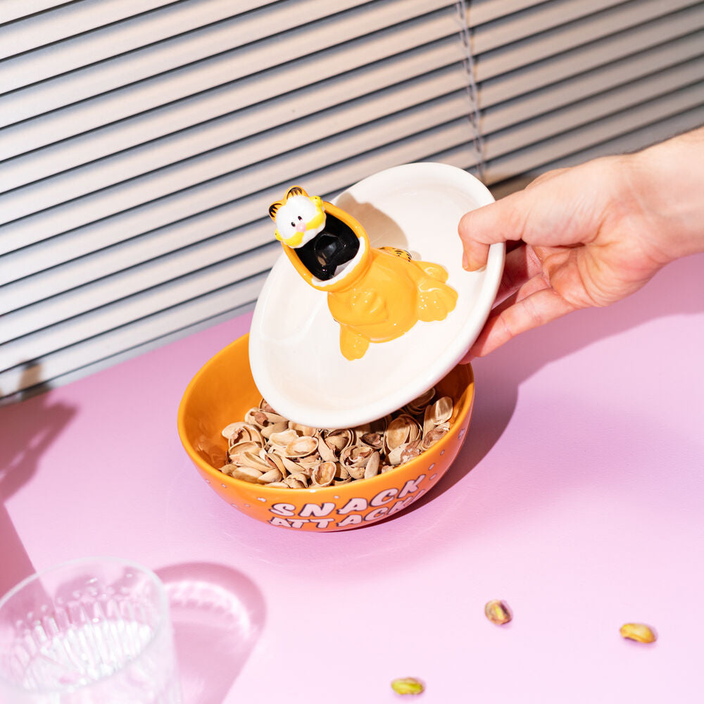 Bowl para snacks Garfield con figura 3D y tapa para cáscaras - 8