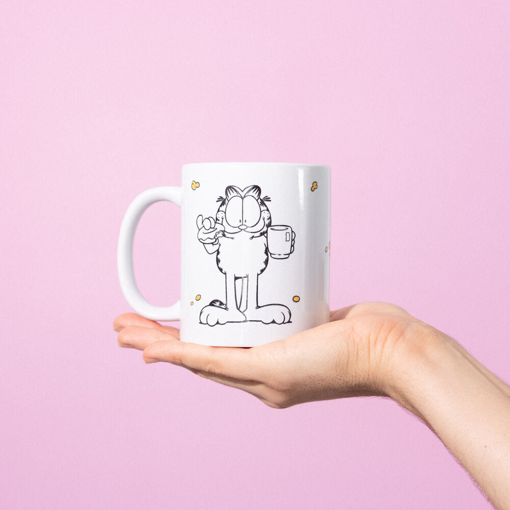 Taza de cerámica Garfield de 350 ml con diseño de café - 4
