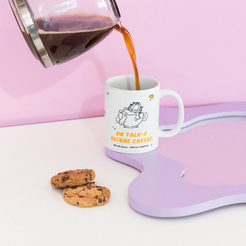 Taza de cerámica Garfield de 350 ml con diseño de café - 5
