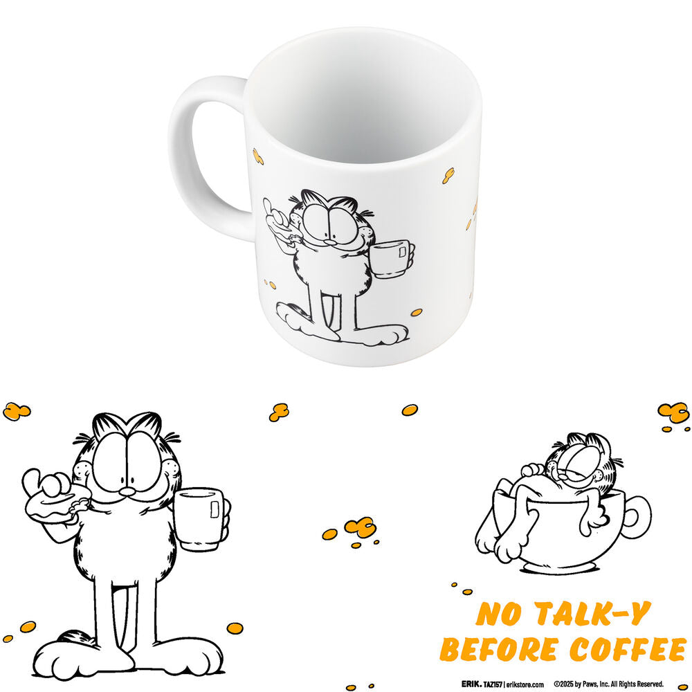 Taza de cerámica Garfield de 350 ml con diseño de café - 2