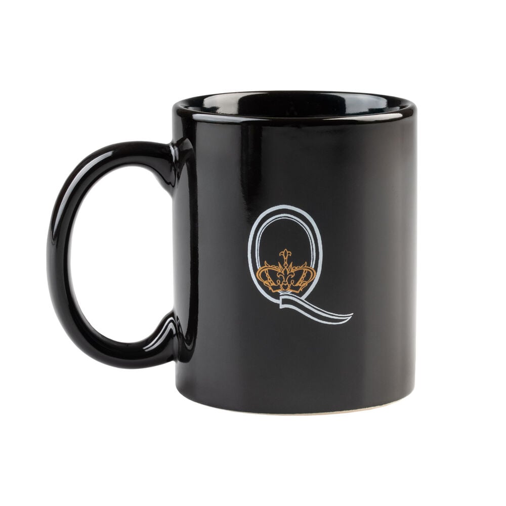 Taza Queen ERIK negra de cerámica con emblema dorado - 2
