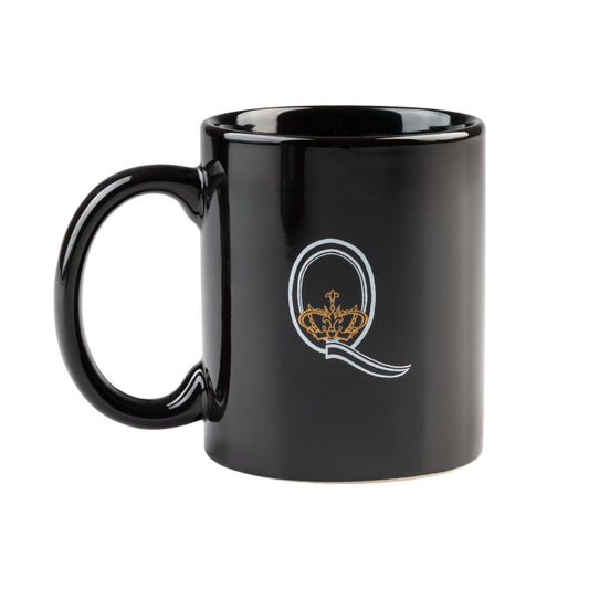 Taza Queen ERIK negra de cerámica con emblema dorado - 2