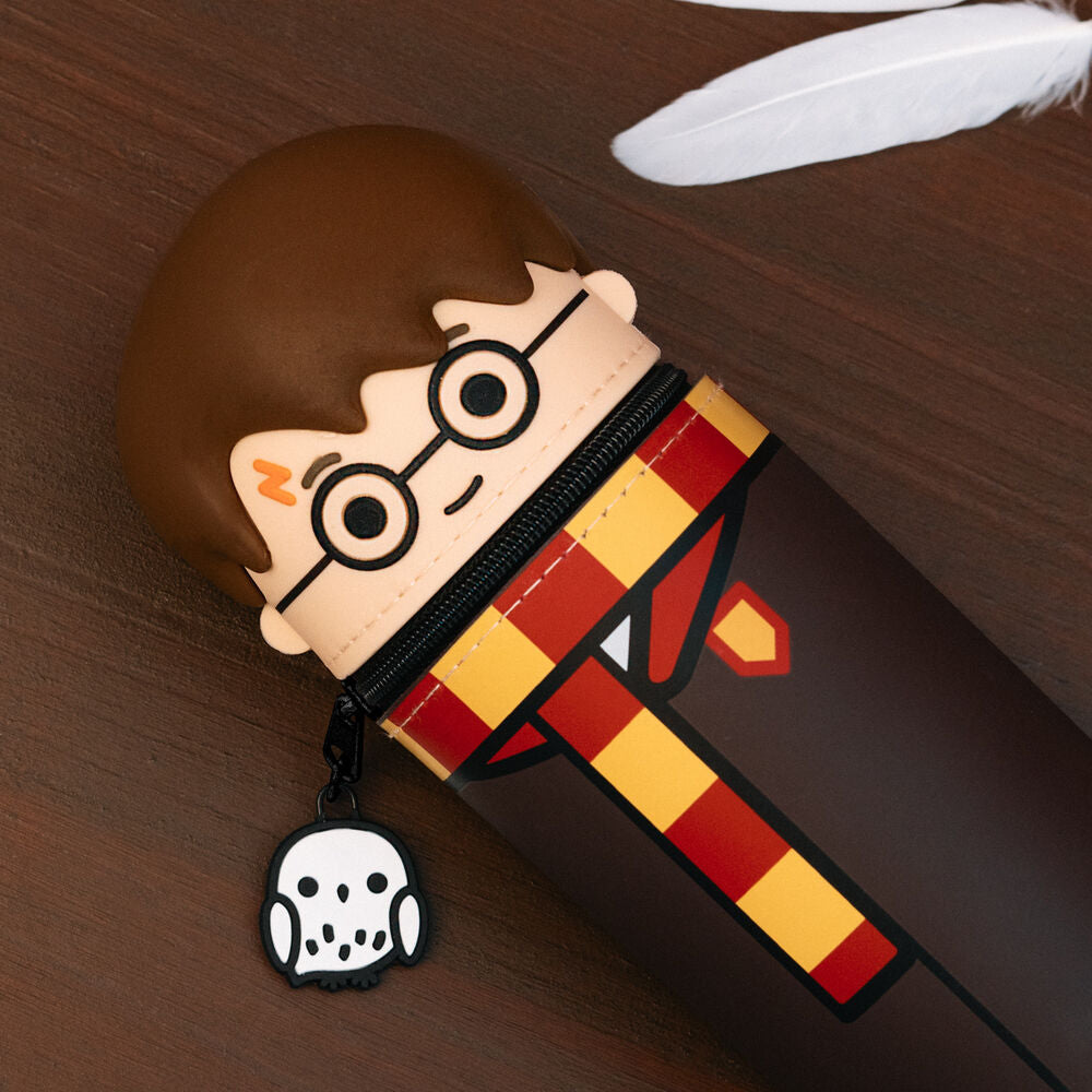 Portatodo 3D de Harry Potter con gafas y bufanda roja y amarilla - 5
