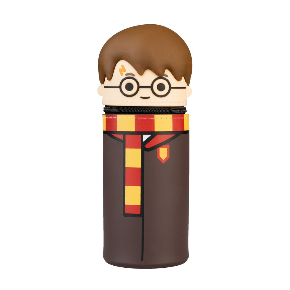 Portatodo 3D de Harry Potter con gafas y bufanda roja y amarilla