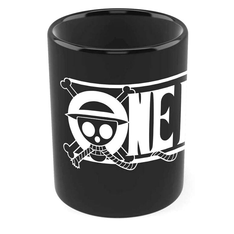 Portalápices negro de cerámica One Piece con calavera y sombrero de paja - 3