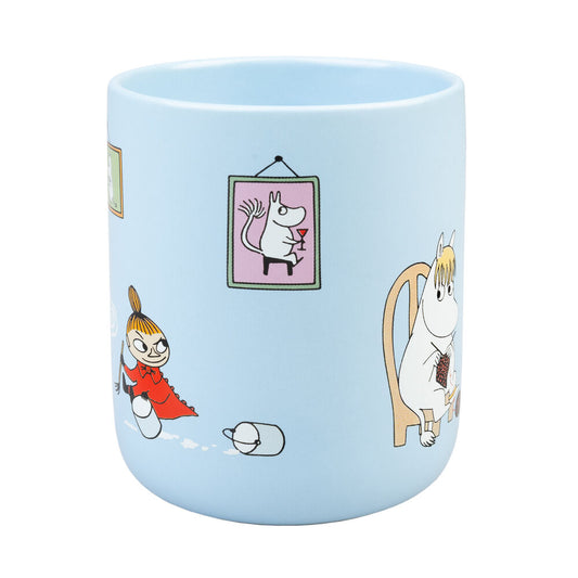 Portalápices de cerámica azul claro con ilustración de personajes Moomin - 2