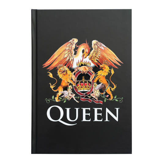 Cuaderno A5 Queen ERIK negro con tapa dura y emblema