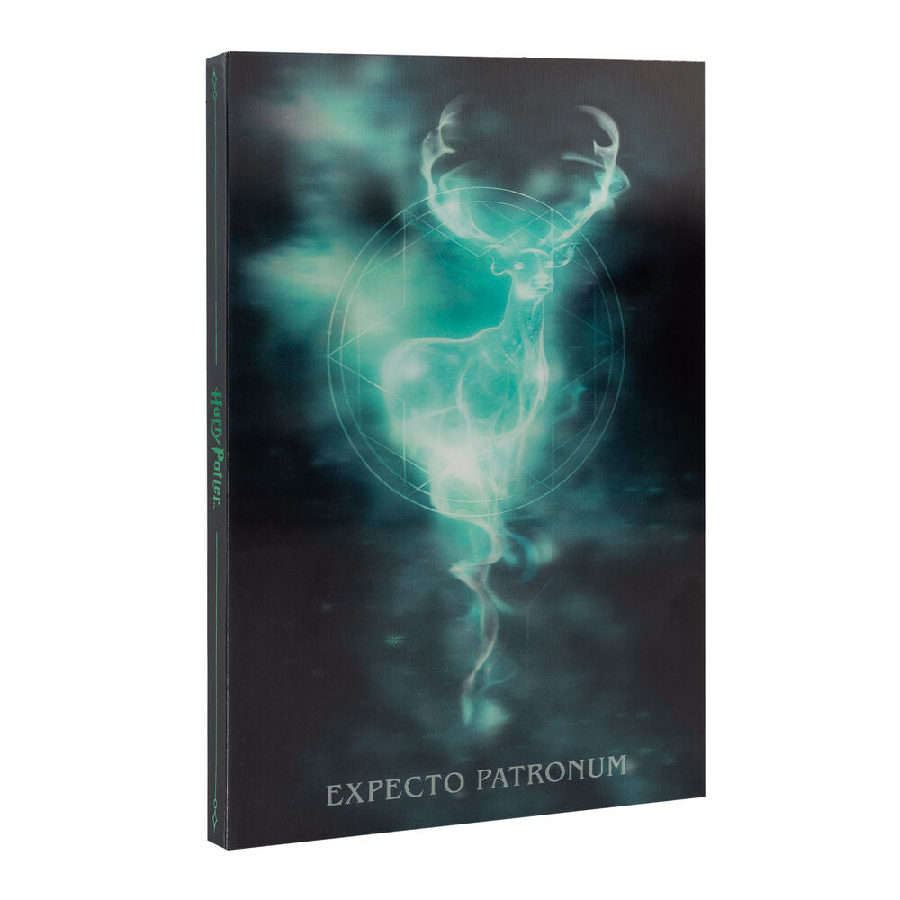 Cuaderno A5 Harry Potter con portada lenticular de un ciervo luminoso