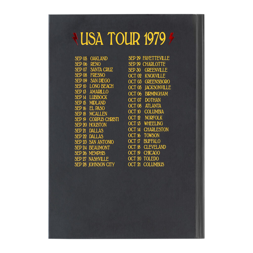 Cuaderno A5 AC/DC negro con logotipo rojo y amarillo - 4