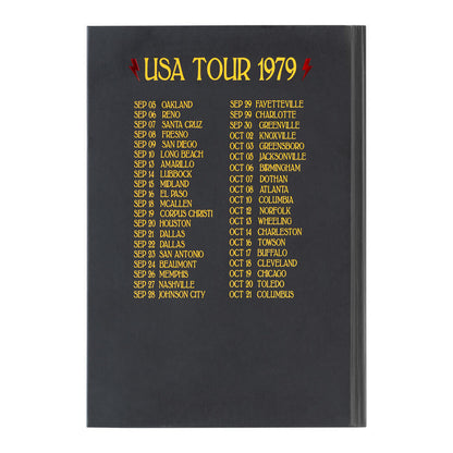 Cuaderno A5 AC/DC negro con logotipo rojo y amarillo - 4