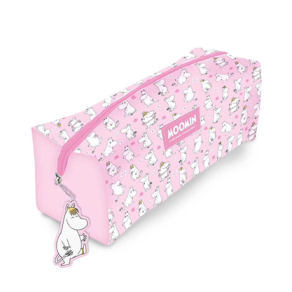 Portatodo rosa Moomin ERIK con cremallera y colgante