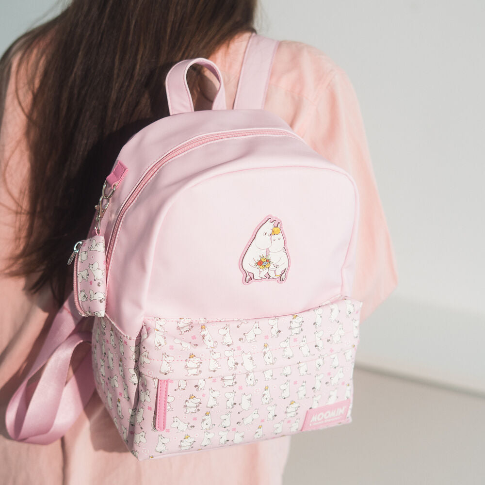 Mochila Moomin rosa ERIK con estampado de personajes - 8
