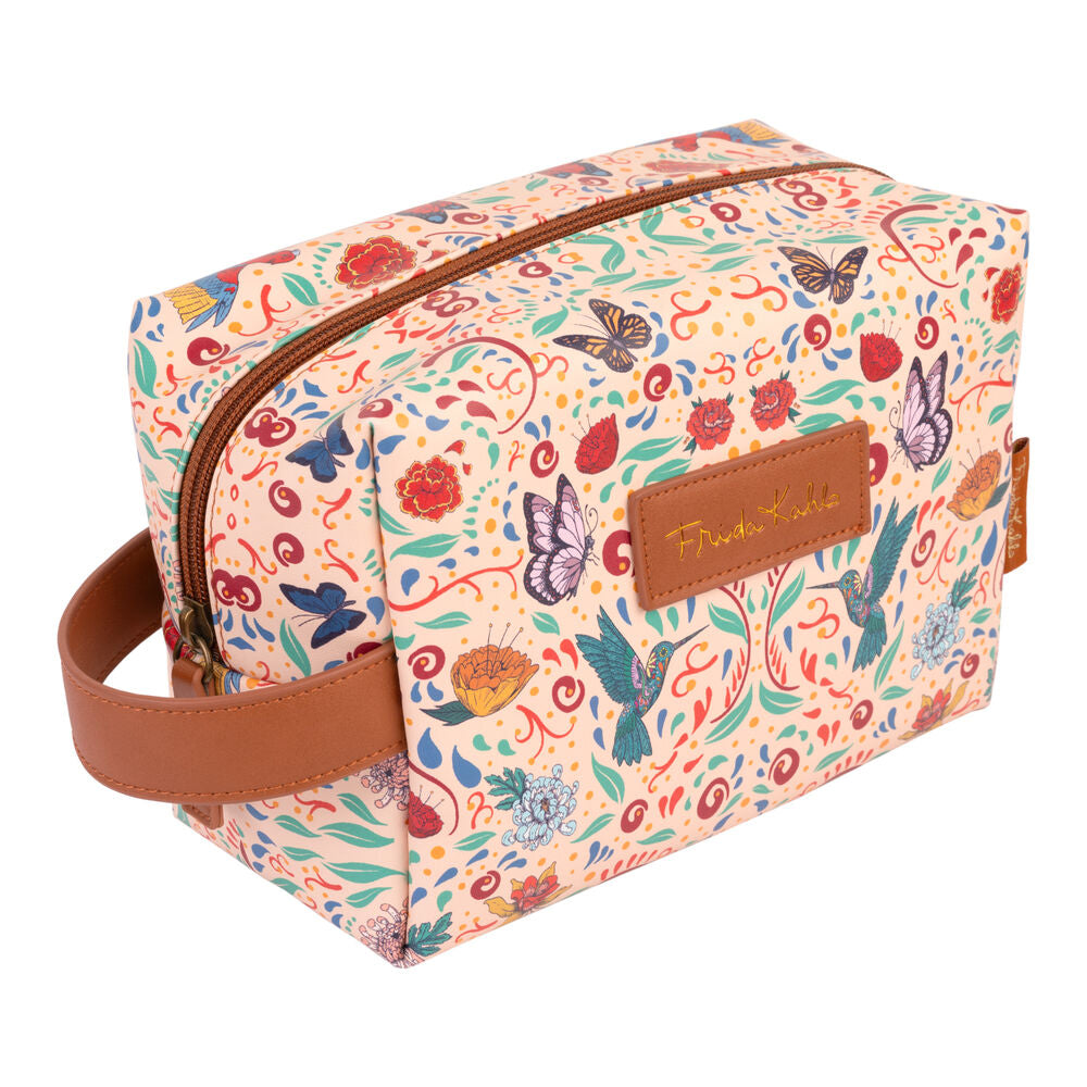 Neceser Viva la Vida de Frida Kahlo con estampado floral multicolor - 3