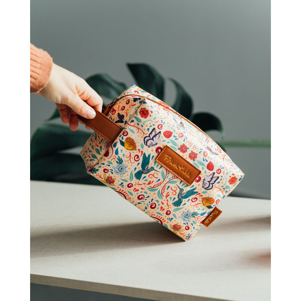 Neceser Viva la Vida de Frida Kahlo con estampado floral multicolor - 4
