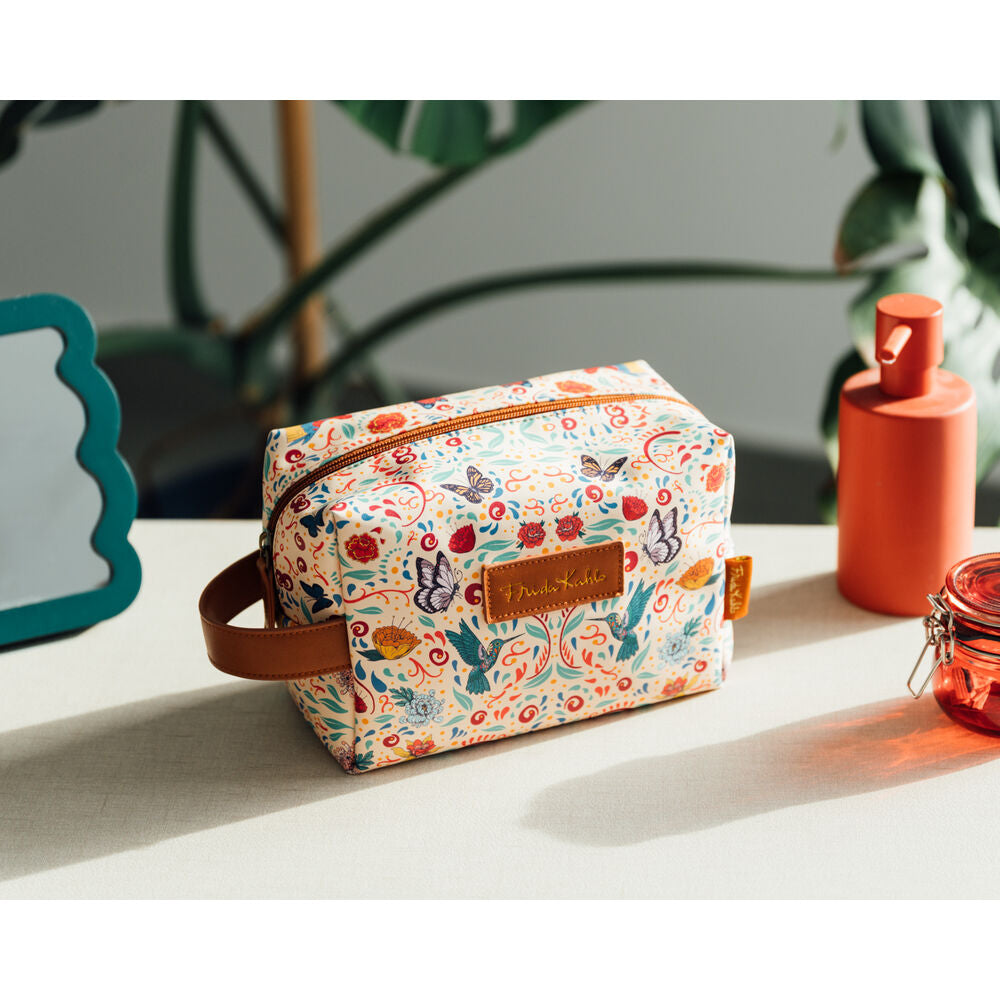 Neceser Viva la Vida de Frida Kahlo con estampado floral multicolor - 7